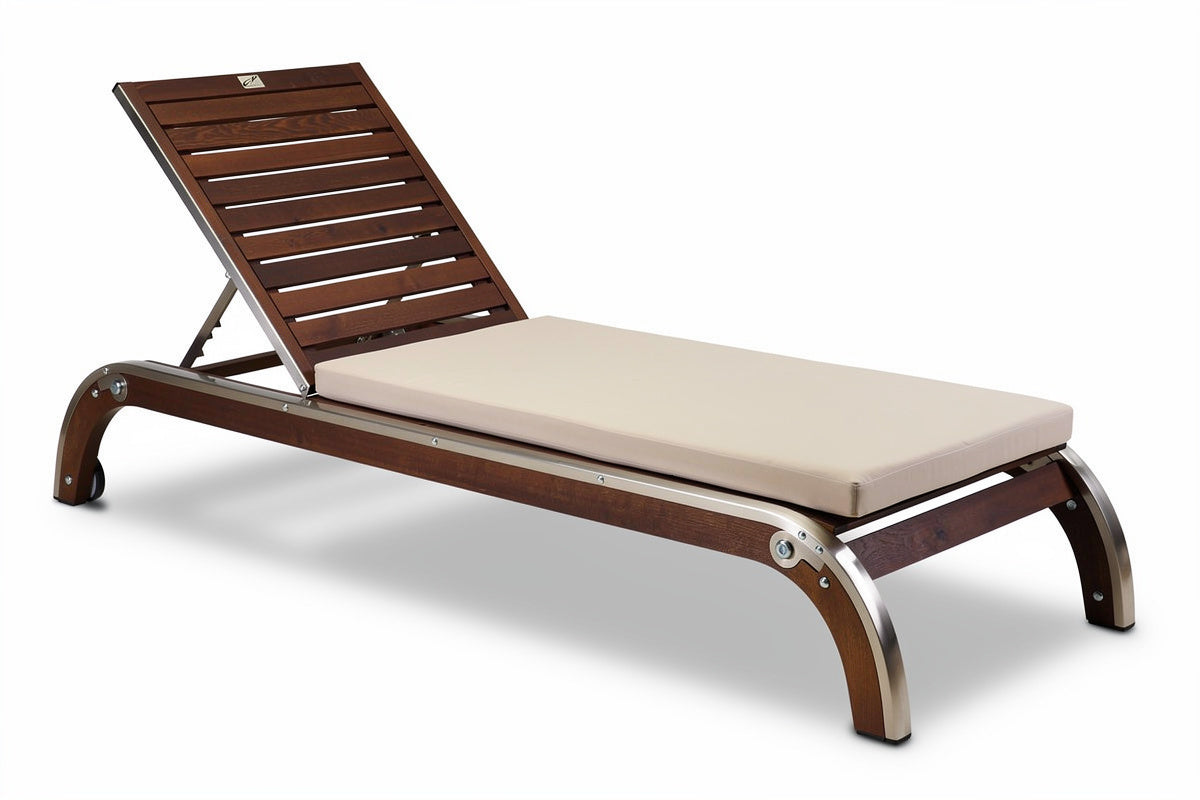 **Technische titel in het Nederlands: "Regelbare Loungestoel van Hout en RVS"**