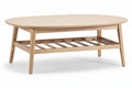 **Technische titel in het Nederlands: **Eenvoudige ronde salontafel van hout met onderplank**