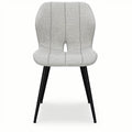 **Moderne stoel met stoffen zitting en metalen poten**