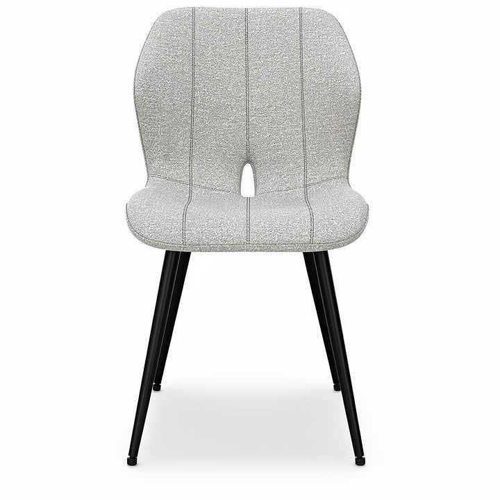 **Moderne stoel met stoffen zitting en metalen poten**
